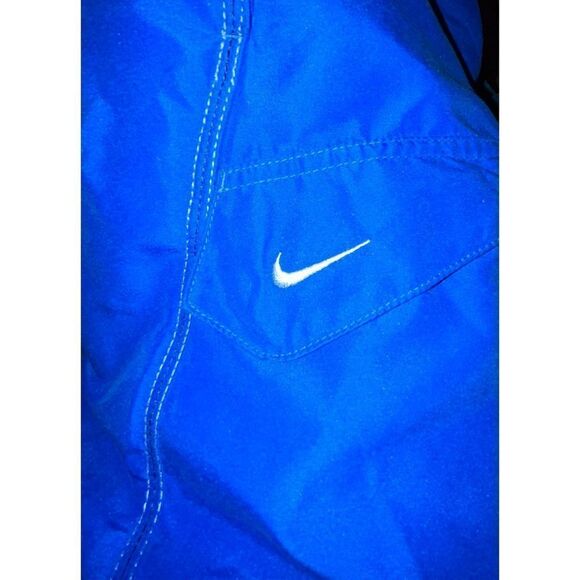 Nike Swim Trunks Shorts Mens Small Blue Pockets Embroidered Swoosh - Picture 4 of 4